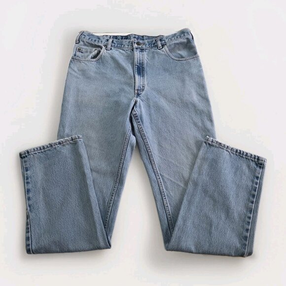 Blue Bay Jeans VTG Mens 34x34 (33) Blue Straight Leg Cotton Western Distressed - Picture 9 of 16